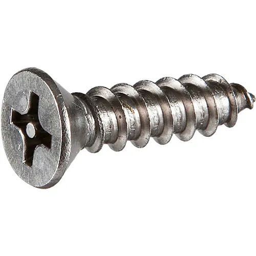 Tamper-Pruf 91845 Sheet Metal Screw, Imperial, #8 Diameter - Thread Size, 2 in Overall Length, Flat Head, Torx with Pin Drive, Stainless Steel